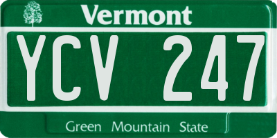 VT license plate YCV247