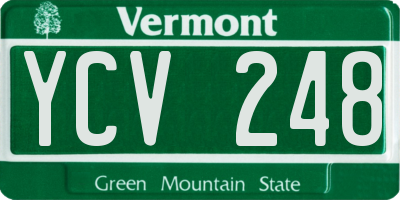 VT license plate YCV248