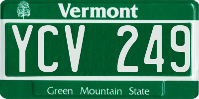 VT license plate YCV249