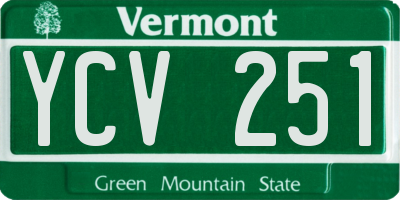 VT license plate YCV251
