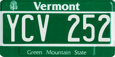 VT license plate YCV252
