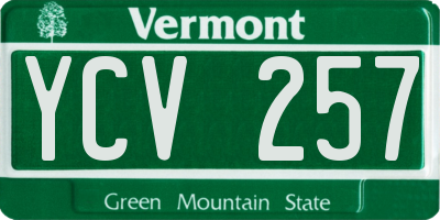 VT license plate YCV257