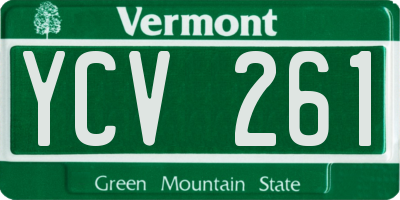 VT license plate YCV261