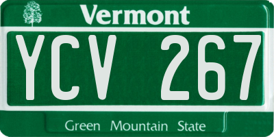 VT license plate YCV267