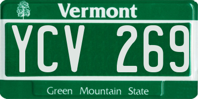 VT license plate YCV269