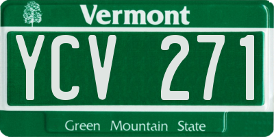 VT license plate YCV271