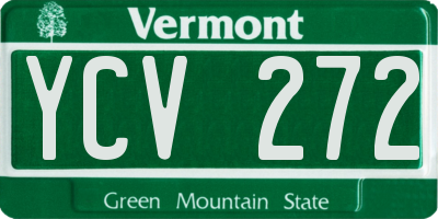 VT license plate YCV272