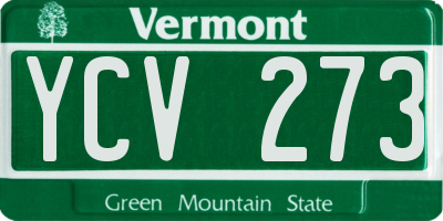 VT license plate YCV273