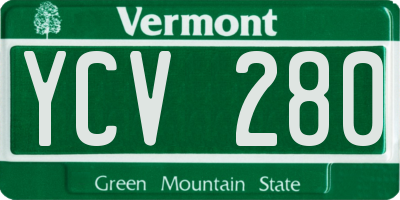 VT license plate YCV280