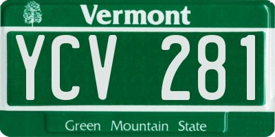 VT license plate YCV281