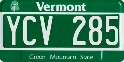 VT license plate YCV285