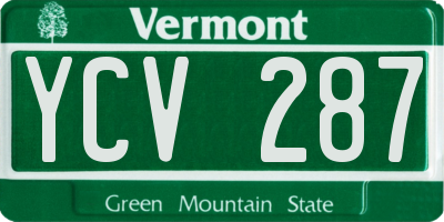 VT license plate YCV287