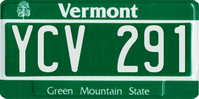 VT license plate YCV291
