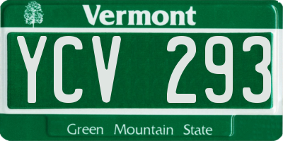VT license plate YCV293