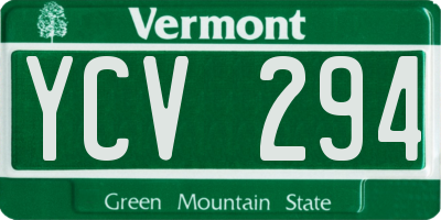 VT license plate YCV294