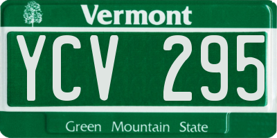VT license plate YCV295