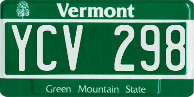 VT license plate YCV298