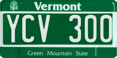 VT license plate YCV300
