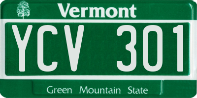 VT license plate YCV301