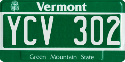 VT license plate YCV302