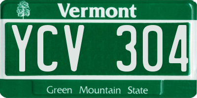 VT license plate YCV304