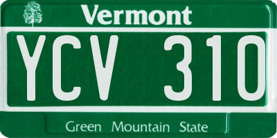 VT license plate YCV310