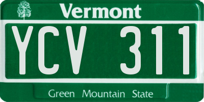 VT license plate YCV311