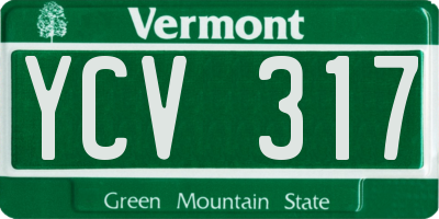 VT license plate YCV317