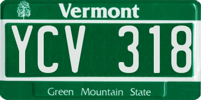 VT license plate YCV318