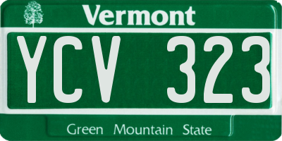 VT license plate YCV323