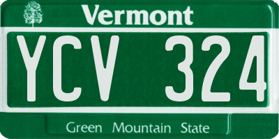 VT license plate YCV324