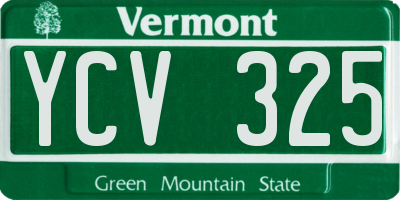 VT license plate YCV325