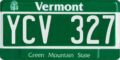 VT license plate YCV327