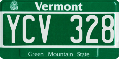 VT license plate YCV328