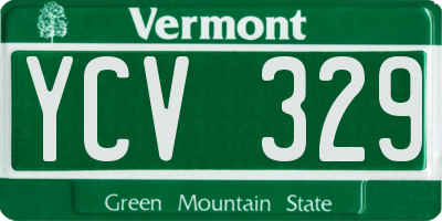 VT license plate YCV329