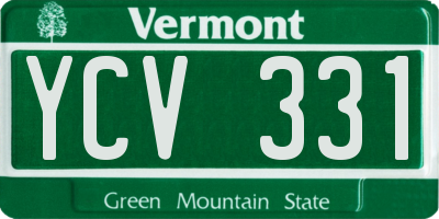 VT license plate YCV331