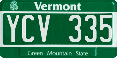 VT license plate YCV335