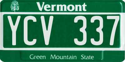 VT license plate YCV337