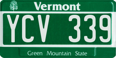 VT license plate YCV339