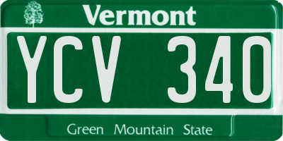 VT license plate YCV340
