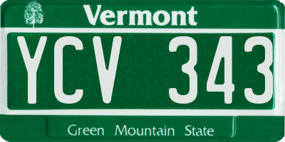 VT license plate YCV343