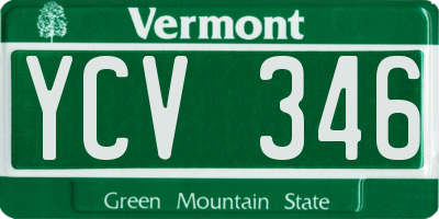 VT license plate YCV346