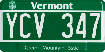 VT license plate YCV347