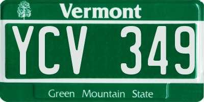 VT license plate YCV349
