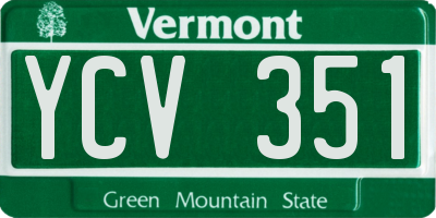 VT license plate YCV351