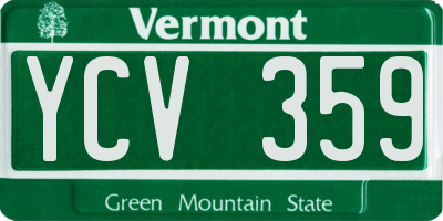 VT license plate YCV359