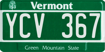 VT license plate YCV367