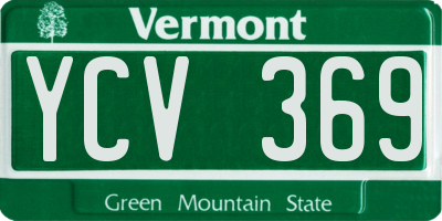 VT license plate YCV369
