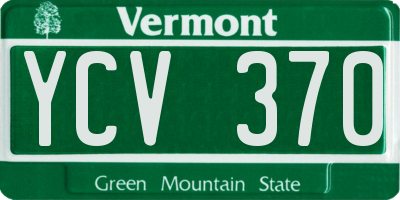 VT license plate YCV370