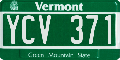 VT license plate YCV371